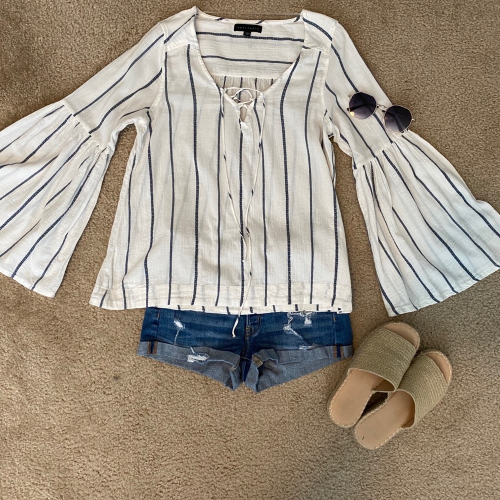Blouse with Bell Sleeves